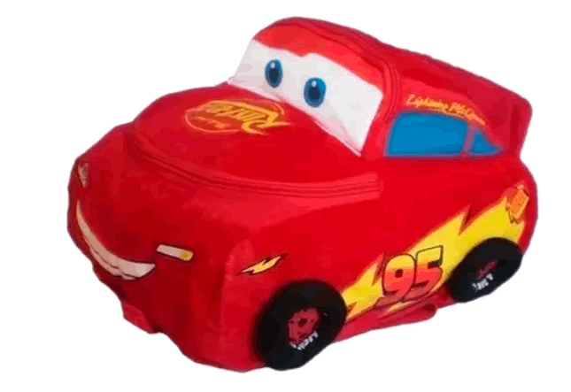 Morral Cars Peluche Rayo Mcqueen Maleta Niños Escolar