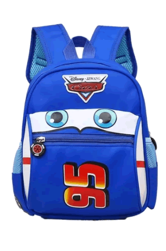 Morral Maleta Pequeño Cars Rayo Mcqueen Escolar Lona Niños
