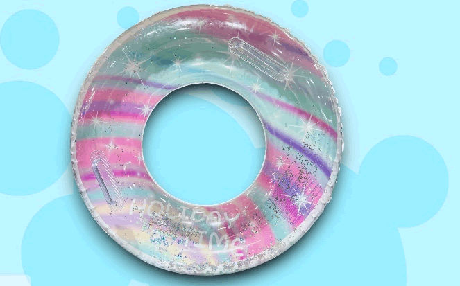 Flotador Inflable Redondo Brillo 80 Cm Glitter Nuevo