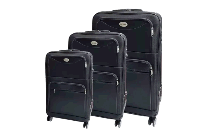 Maletas Ruedas Viaje Set X3 Unidades Lona Rueda 360°