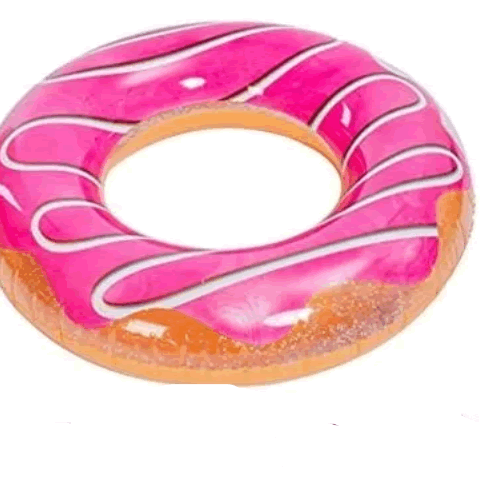 Flotador Joyin Donut Para Piscina Con Purpurina 325, Paquete