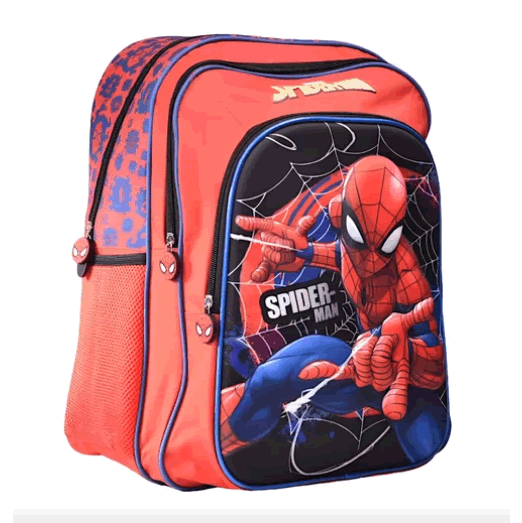 Maleta Escolar Spiderman + Lonchera + Cartuchera - Set X3
