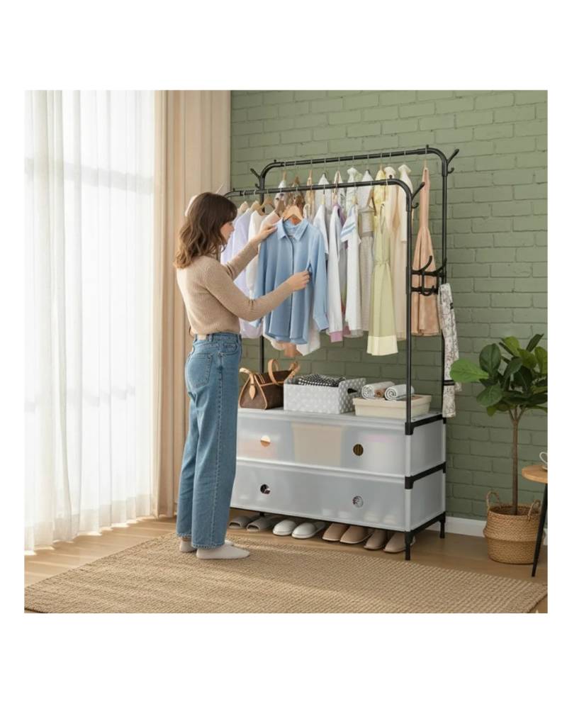 Zapatero Perchero Doble De Lujo 83CM