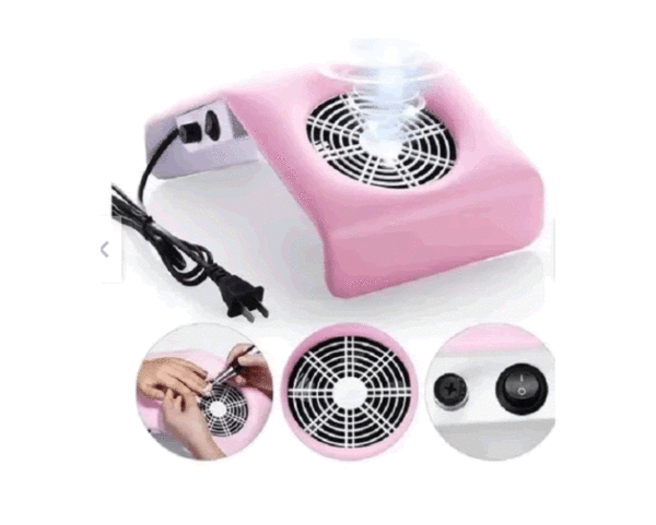 Extractor De Polvo De Uñas Velocidad Ajustable 30w Rosado
