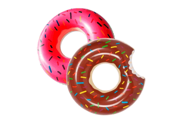 Flotador Inflable Dona Chips Piscina 90cm Colores