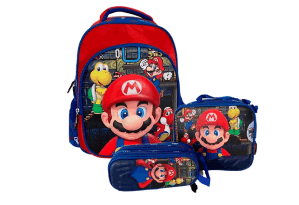 Kit X3 Morral Maleta Mediano + Lonchera + Cartuchera Niños