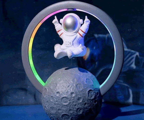 Parlante Astronauta Con Aro Luz Rgb Nueva Oferta