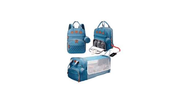 Mochila Bolso Con Cuna Cambiador, Estuche, Correas Y Usb