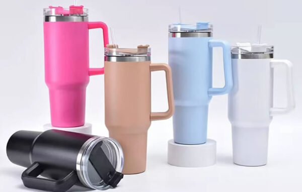 Vaso Termico Con Manija Y Pitillo 1,2l Acero Inoxidable Frio Caliente Nuevo