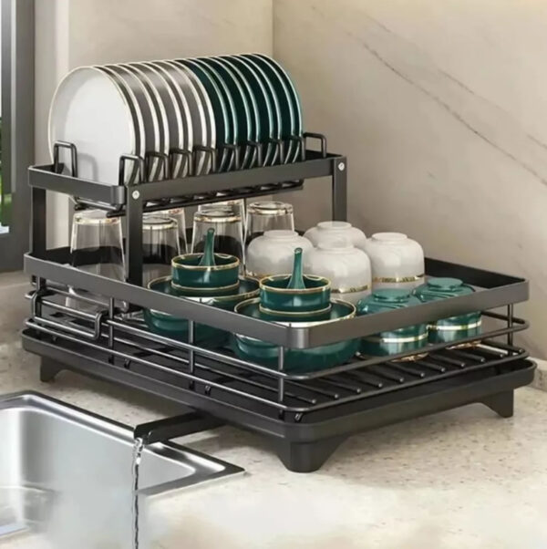 Rejilla Para Escurrir Platos, Rejilla Para Guardar Platos Organizador - Imagen 2