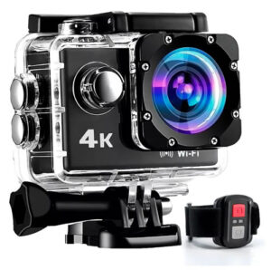 Camara Deportiva 4k Ultra Hd Wifi Sumergible Gopr Control Color Negro