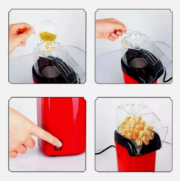 Máquina eléctrica sin aceite para hacer palomitas de maíz con aire caliente 1200 W 110 V - Imagen 4
