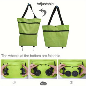 Maleta de mercado portatil Carrito de Compras Plegable con Ruedas