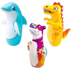 Muñeco Inflable Golpeador Para Niños Delfín Tigre o Dinosaurio Nuevo
